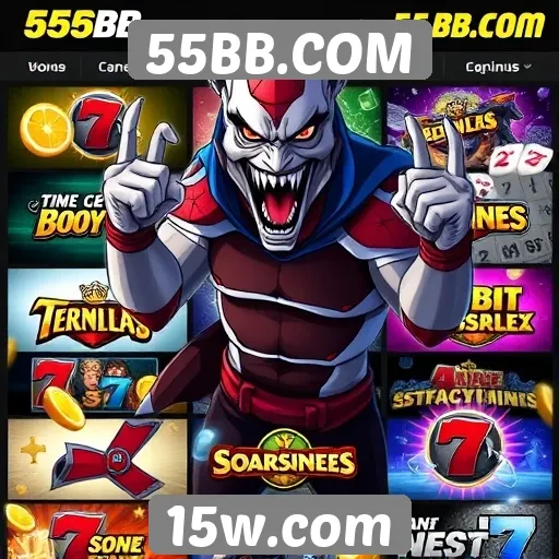Variedade de jogos disponíveis no 55BB.COM
